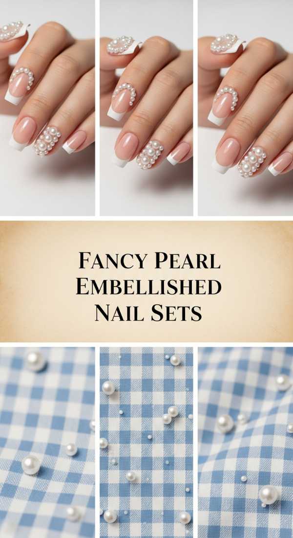 Fancy Pearl Embellished Nail Sets 69eb72619a74f