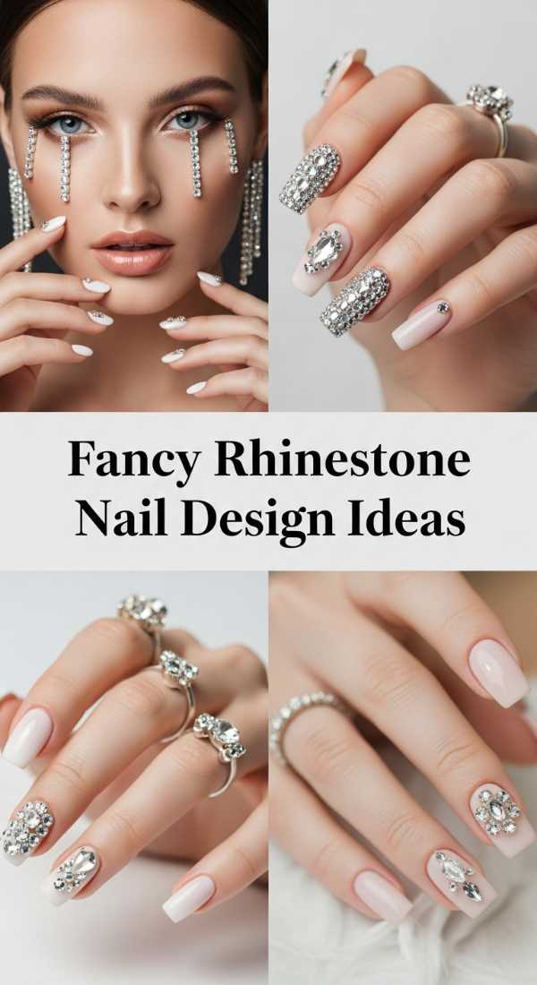 Fancy Rhinestone Nail Design Ideas 69e350f01ec9c