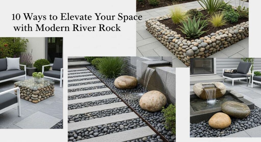 featured: 10 ways to elevate your space with modern river rock