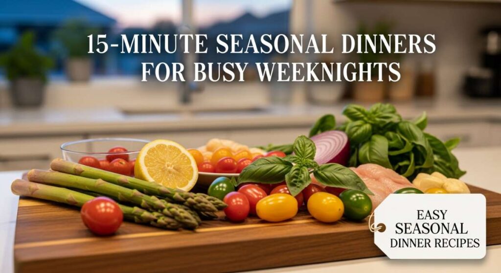 featured: 15 minute seasonal dinners for busy weeknights