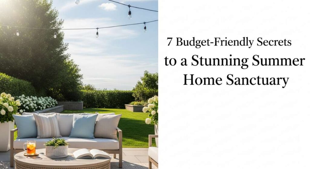 featured: 7 budget friendly secrets to a stunning summer home sanctuary