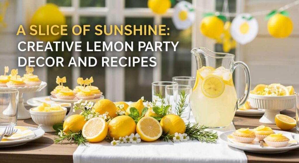 featured: a slice of sunshine: creative lemon party decor and recipes