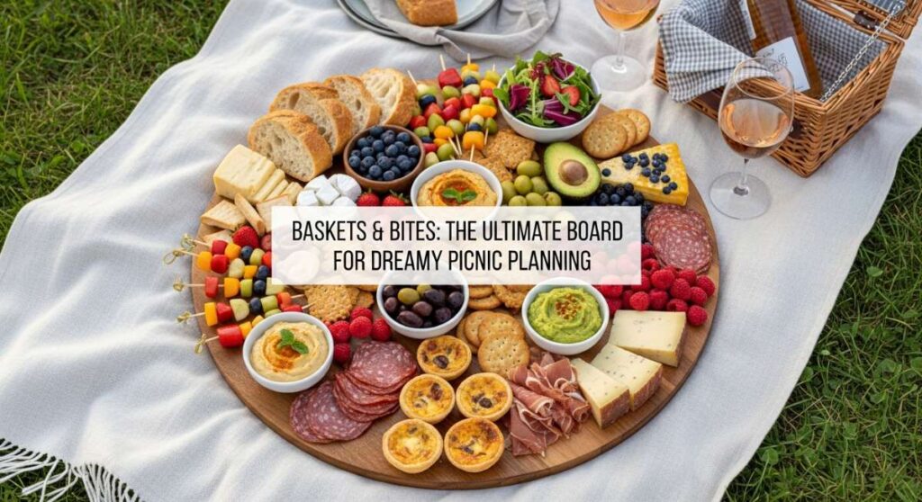 featured: baskets & bites: the ultimate board for dreamy picnic planning