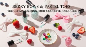 featured: berry bows & pastel toes: the ultimate spring fruit coquette nail guide
