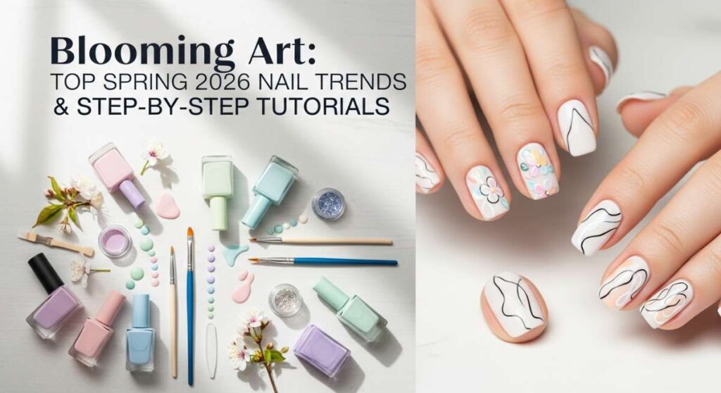 featured: blooming art: top spring 2026 nail trends & step by step tutorials