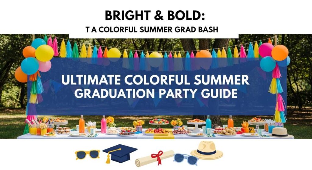 featured: bright & bold: the ultimate guide to a colorful summer grad bash