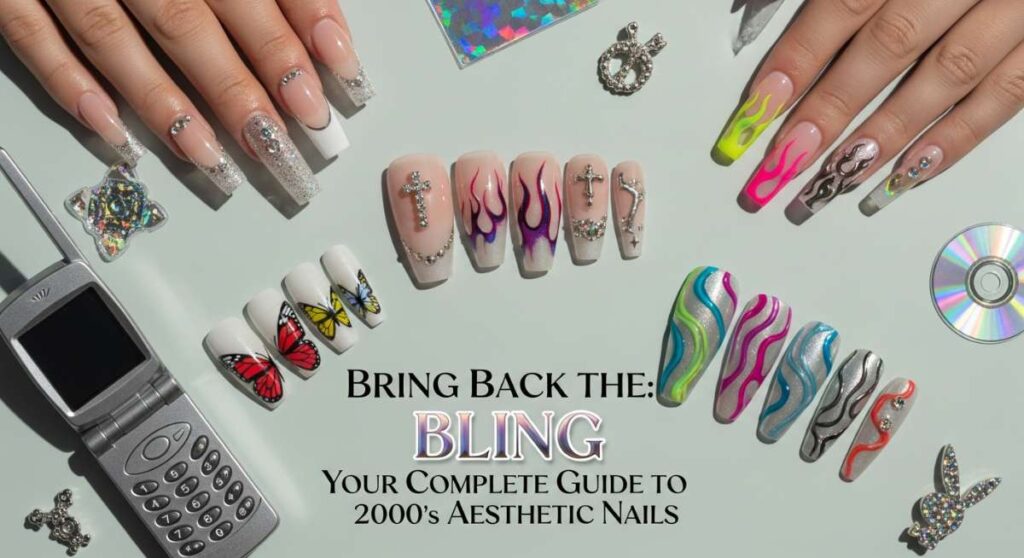 featured: bring back the bling: your complete guide to 2000s aesthetic nails
