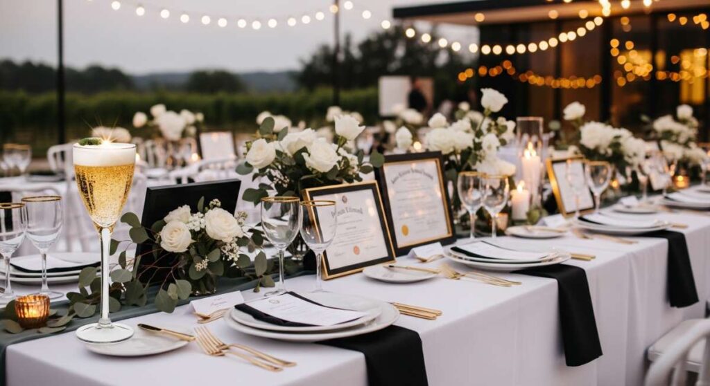 featured: chic diplomas: how to curate a sophisticated graduation soirée