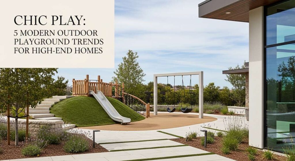 featured: chic play: 5 modern outdoor playground trends for high end homes