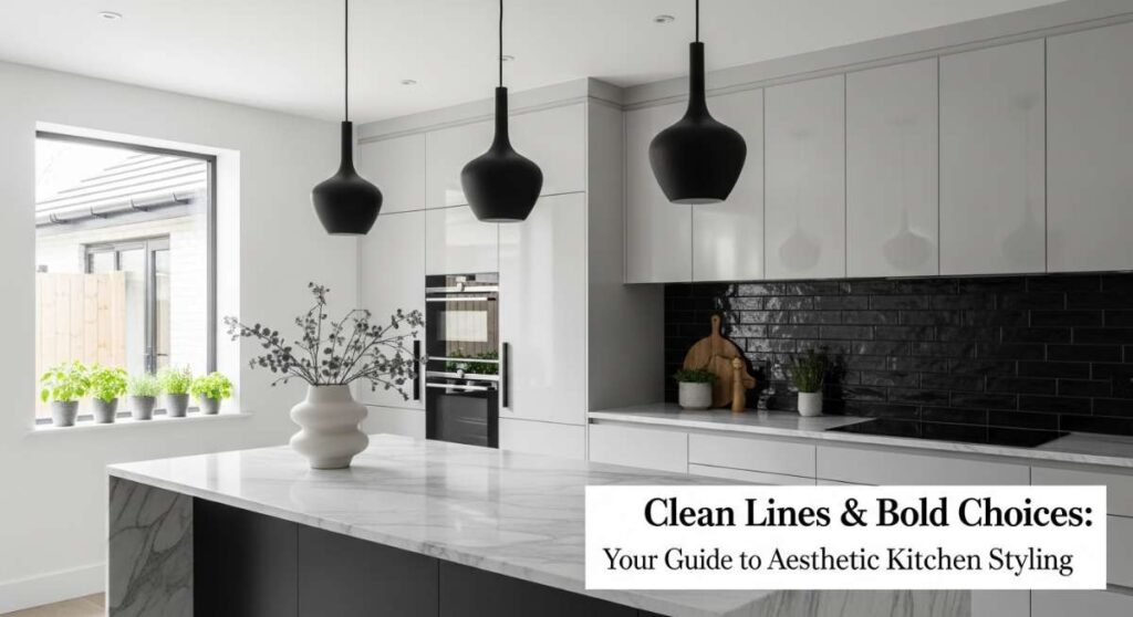 featured: clean lines & bold choices: your guide to aesthetic kitchen styling