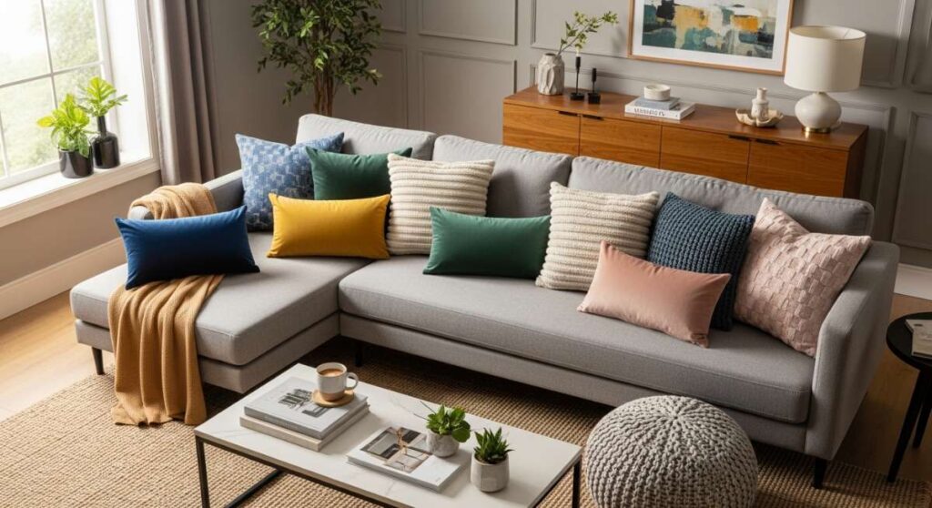featured: cozy & chic: transform your living room with the perfect pillow palette