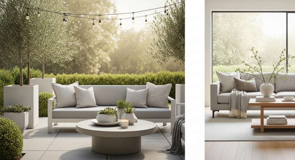 featured: curated comforts: transforming your patio and living room