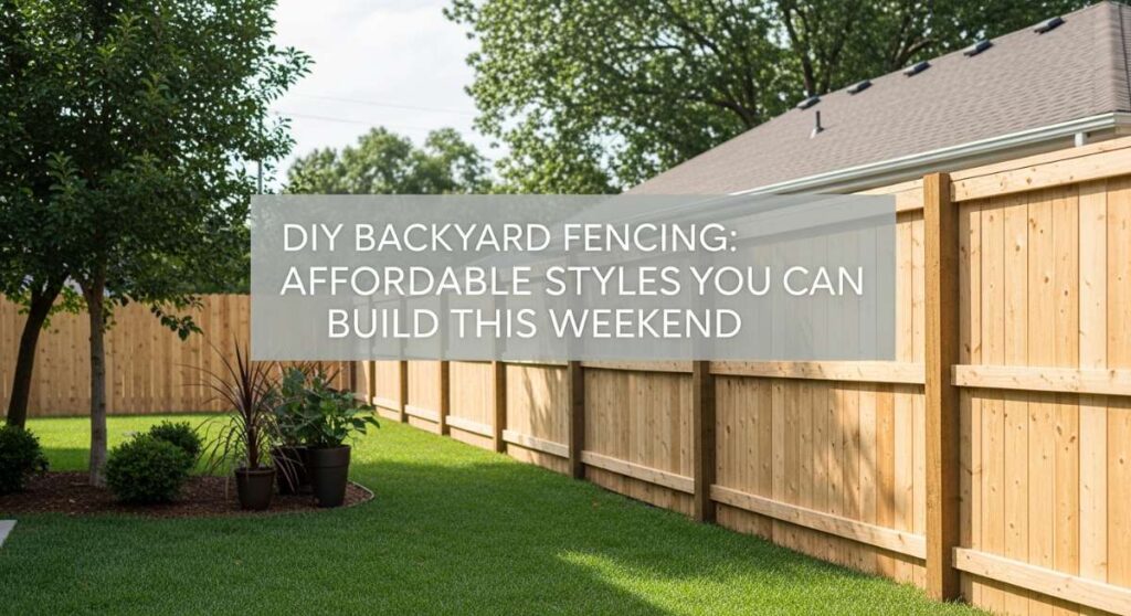 featured: diy backyard fencing: affordable styles you can build this weekend