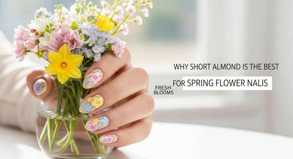 featured: fresh blooms: why short almond is the best shape for spring flower nails