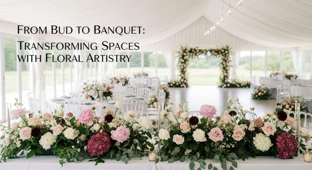 featured: from bud to banquet: transforming spaces with floral artistry