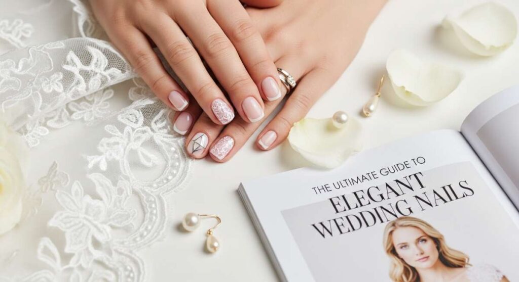 featured: from classic lace to modern chic: elegant wedding nail inspiration for every bride