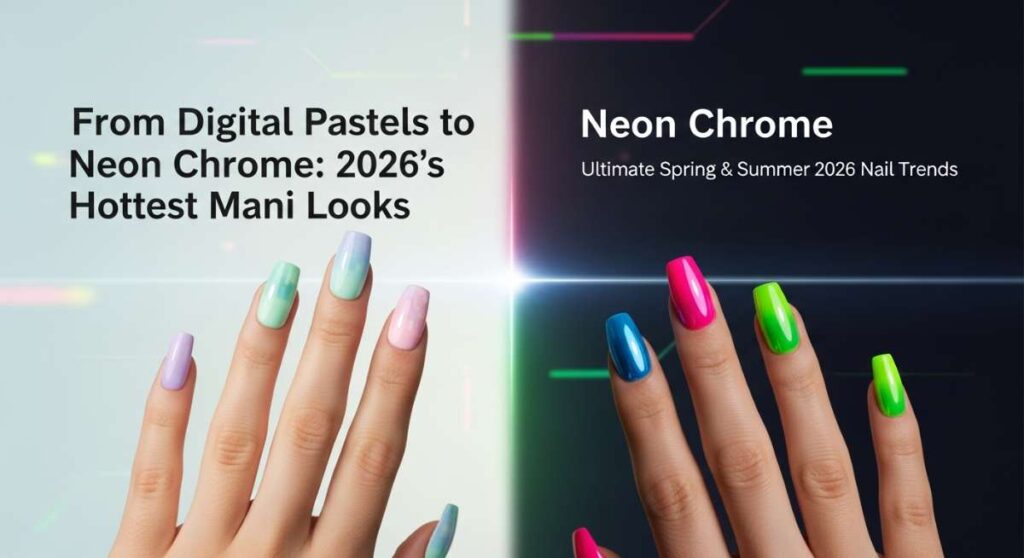 featured: from digital pastels to neon chrome: 2026's hottest mani looks