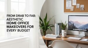featured: from drab to fab: aesthetic home office makeovers for every budget
