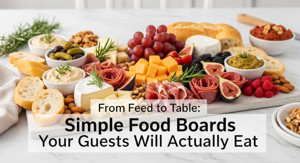 featured: from feed to table: simple food boards your guests will actually eat