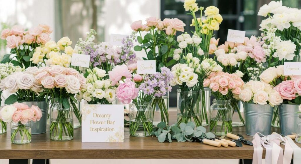 featured: from garden to guest: dreamy flower bar inspo for your next event