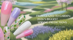featured: from glazed to garden: 2026's biggest spring acrylic predictions