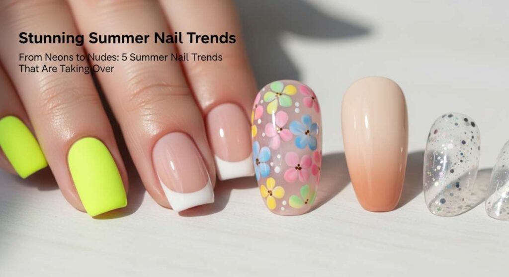 featured: from neons to nudes: 5 summer nail trends that are taking over
