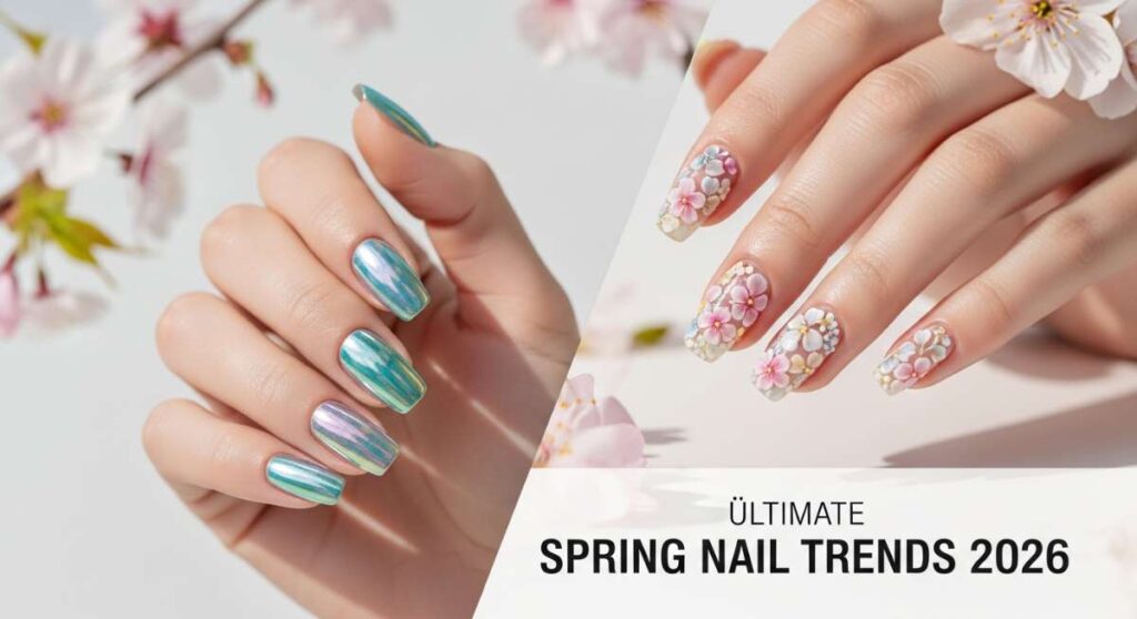 featured: from pastel chrome to 3d florals: spring 2026 nail trends revealed