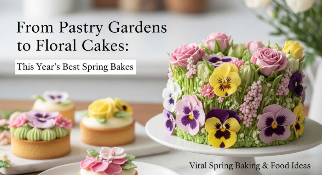 featured: from pastry gardens to floral cakes: this year's best spring bakes