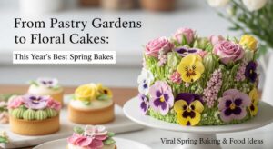 featured: from pastry gardens to floral cakes: this year's best spring bakes