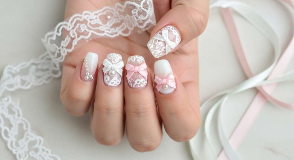 featured: from ribbons to lace: elevate your look with coquette aesthetic nails
