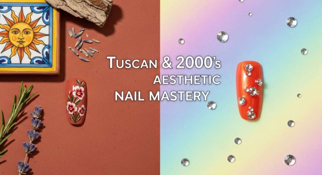 featured: from terracotta to rhinestones: the ultimate guide to tuscan inspired 2000s nails