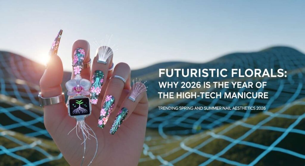 featured: futuristic florals: why 2026 is the year of the high tech manicure