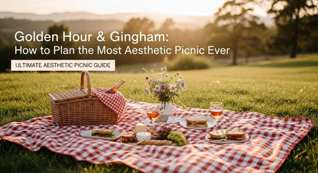 featured: golden hour & gingham: how to plan the most aesthetic picnic ever