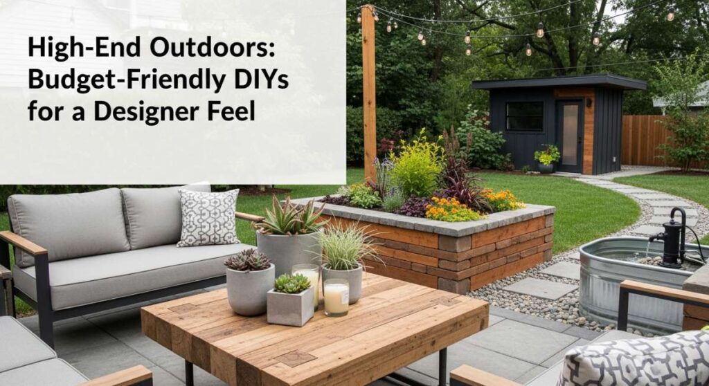 featured: high end outdoors: budget friendly diys for a designer feel