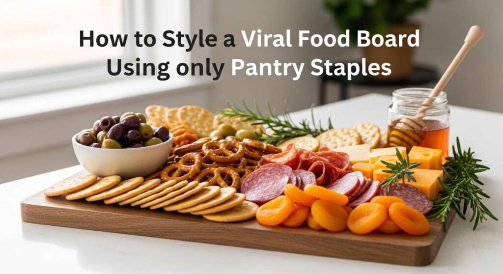 featured: how to style a viral food board using only pantry staples