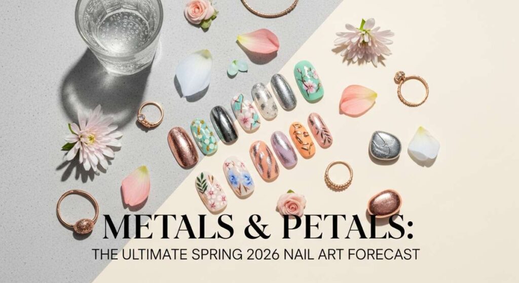 featured: metals & petals: the ultimate spring 2026 nail art forecast