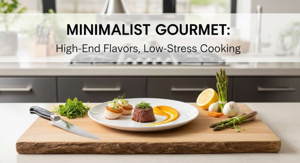 featured: minimalist gourmet: high end flavors, low stress cooking