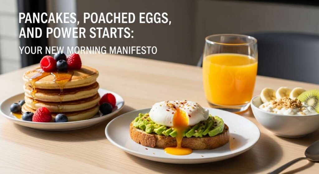 featured: pancakes, poached eggs, and power starts: your new morning manifesto