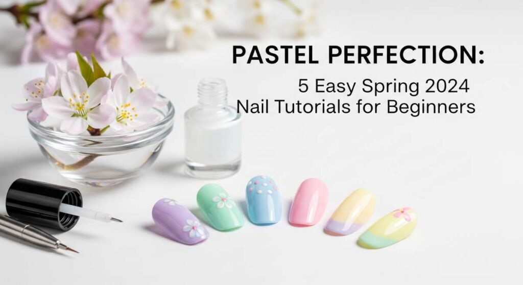 featured: pastel perfection: 5 easy spring 2024 nail tutorials for beginners