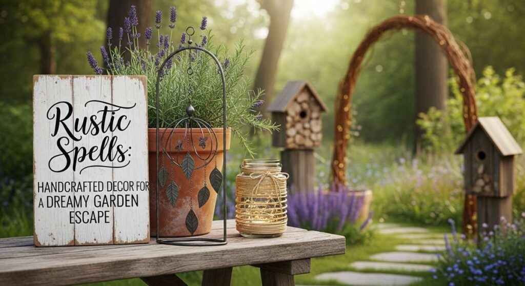 featured: rustic spells: handcrafted decor for a dreamy garden escape