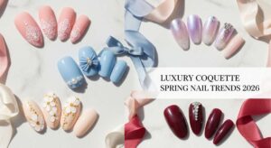 featured: soft glam & silk ribbons: the top 5 luxury coquette nail trends for spring 2026