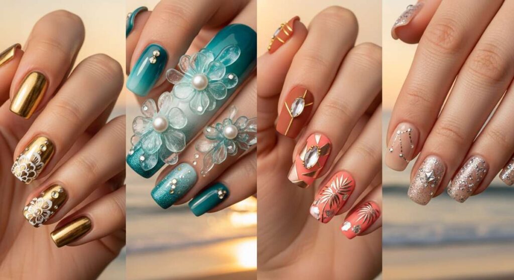 featured: sun kissed sophistication: opulent nail designs to define your 2026 summer