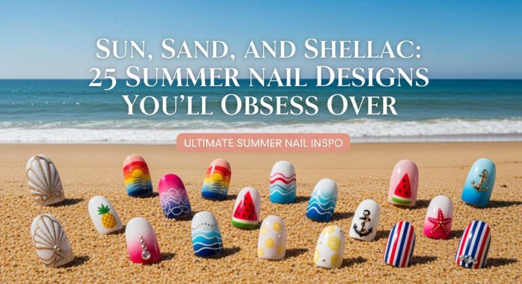 featured: sun, sand, and shellac: 25 summer nail designs you’ll obsess over