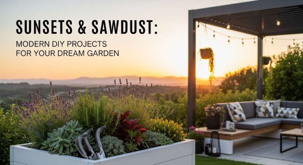 featured: sunsets & sawdust: modern diy projects for your dream garden