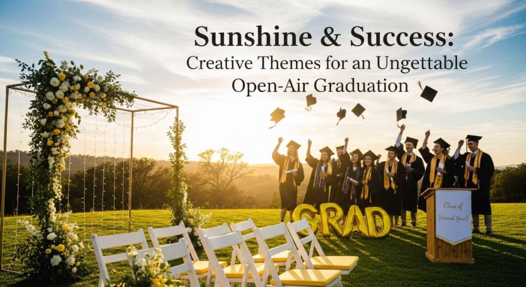featured: sunshine & success: creative themes for an unforgettable open air graduation