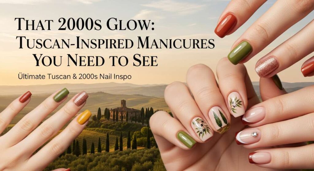 featured: that 2000s glow: tuscan inspired manicures you need to see