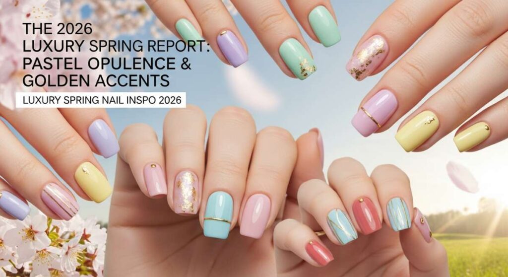 featured: the 2026 luxury spring nail report: pastel opulence & golden accents