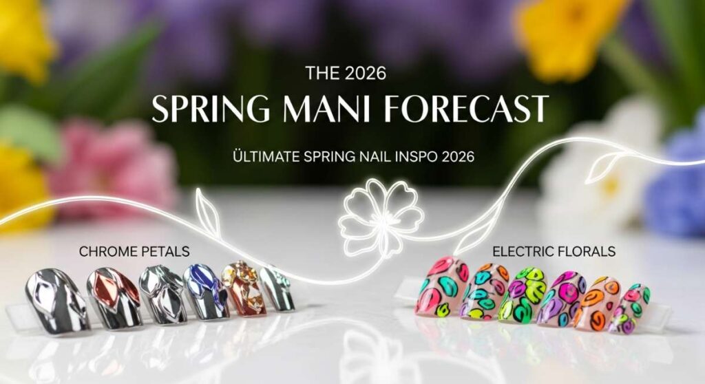 featured: the 2026 spring mani forecast: from chrome petals to electric florals