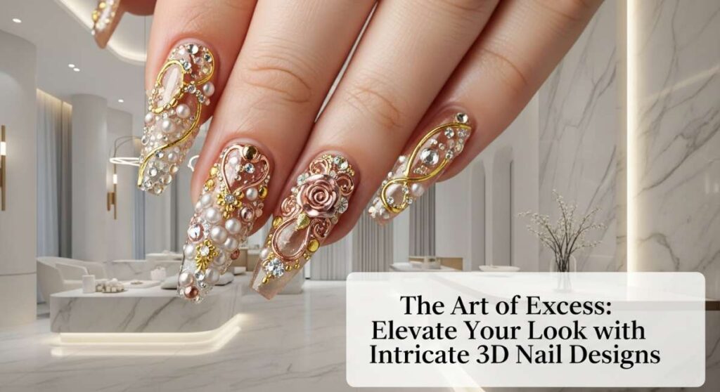featured: the art of excess: elevate your look with intricate 3d nail designs