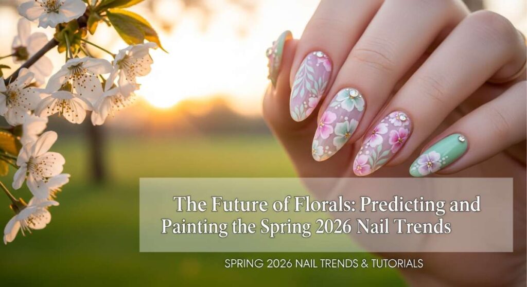 featured: the future of florals: predicting and painting the spring 2026 nail trends